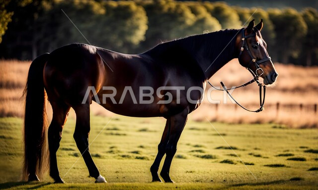 رمز الفروسية والشجاعة، توارث محبة الخيول بين ابناء الوطن، اتباع تقاليد الأجداد في رعاية وتربية الجياد في المحميات الطبيعة في المملكة العربية السعودية، هواية ركوب الأحصنة، خيل عربي أصيل شامخ