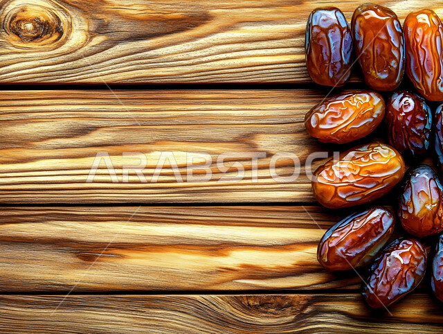 Healthy and high-value meal, different types of delicious dates, close-up of wrinkled braided dates, delicious Ramadan hospitality, sugar-rich foods, local national products in Saudi Arabia