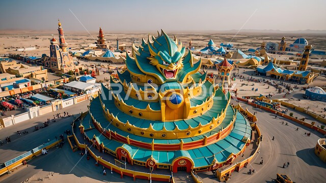 الفعاليات المميزة و الممتعة للأطفال, الاماكن السياحية المشهورة في المملكة العربية السعودية, منتزه مستوحى من شخصيات كرتونية و برامج الانمي الشهيرة, مدينة ملاهي دراغون بول في القدية في وقت النهار, الأنشطة الترفيهية المسلية في المنتزهات