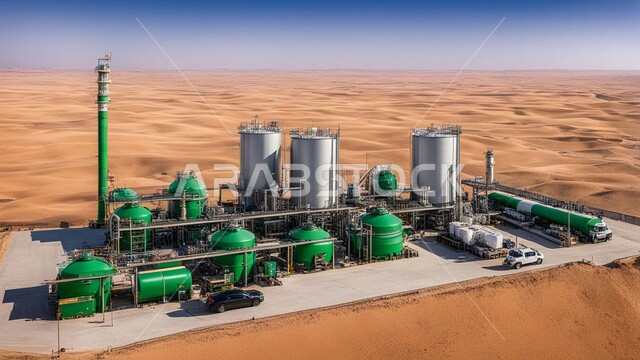 Towers and metal structures in desert lands, oil and gas refineries, petrochemical industries and projects, the concept of petroleum engineering in the Gulf countries, the renaissance of the Saudi national economy, fuel factories in the Kingdom of Saudi Arabia, large and huge warehouses and tanks