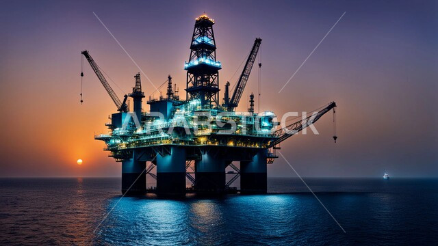 استخرج الثروة النفطية من اعماق البحار, مفهوم هندسة البترول في دول الخليج، مصفاة تكرير النفط والغاز, صناعات ومشاريع بتروكيماوية، النهضة بالاقتصاد الوطني السعودي، مصانع النفط في المملكة العربية السعودية، إضاءة الأبراج والهياكل المعدنية وقت الغروب