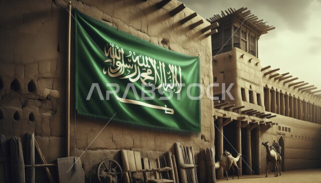 علم المملكة يرفرف فوق القصور والقلاع التاريخية والتراثية, اظهار الفخر والاعتزاز بالانتماء للوطن, الاحتفال باليوم الوطني السعودي 23 سبتمبر, مناسبات واحتفالات وطنية
