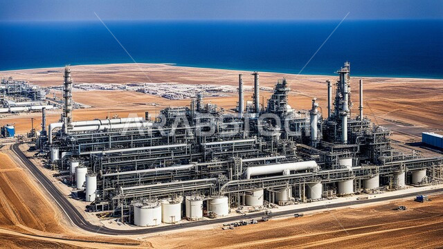 Industrial engineering and equipment, petrochemical industries and projects, steel pipelines and cables, oil and gas refining plant in the industrial area, large and huge warehouses, factories and plants in the Kingdom of Saudi Arabia