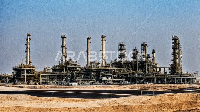 مستودعات ضخمة و كبيرة، هندسات ومعدات صناعية، صناعات ومشاريع بيتروكيماوية، خطوط الأنابيب والكابلات الفولاذية، مصنع تكرير النفط والغاز في المنطقة الصناعية، مصانع ومعامل في المملكة العربية السعودية