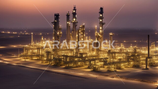 هندسات ومعدات صناعية، صناعات ومشاريع بيتروكيماوية، خطوط الأنابيب والكابلات الفولاذية، مصنع تكرير النفط والغاز في المنطقة الصناعية، مستودعات ضخمة و كبيرة، مصانع ومعامل في المملكة العربية السعودية