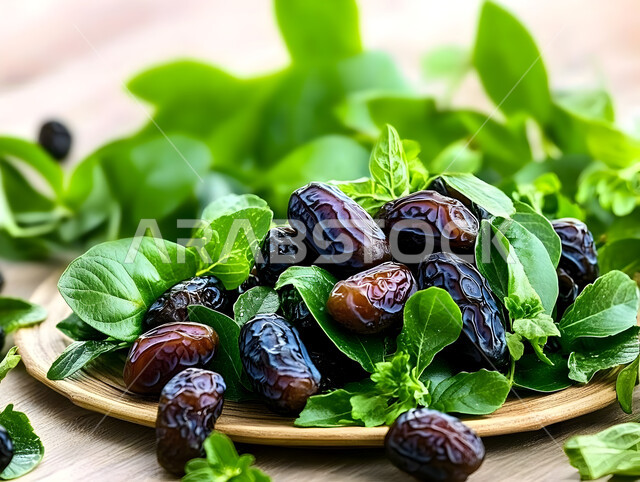 ضيافة رمضانية لذيذة، رطب من نخيل المملكة العربية السعودية، محاصيل ومنتجات زراعية محلية وطنية سعودية، صورة مقربة  لحبات التمر السكري الصحي الطازج, وجبة ذات قيمة غذائية عالية