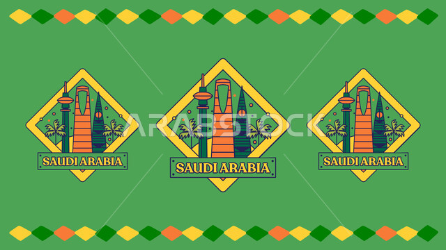 التباهي والاعتزاز بالوطن السعودي, التعبير عن الحب والفخر بالانتماء للدولة, رسم أبراج الرياض الشهيرة, ذكرى اليوم الوطني السعودي في 23 سبتمبر, شعار الهوية الوطنية