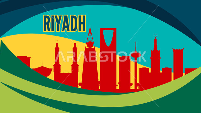 استذكار اليوم الوطني السعودي 23 سبتمبر, الاحتفال بالأعياد و المناسبات الوطنية, الفخر و الاعتزاز بالهوية السعودية, مفهوم الحب و الانتماء للوطن, عبارة الرياض باللغة الإنجليزية، خلفية ملونة