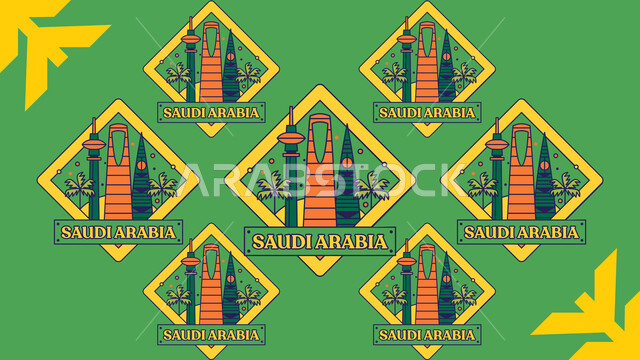 التباهي والاعتزاز بالوطن السعودي, التعبير عن الحب والفخر بالانتماء للدولة, رسم أبراج الرياض الشهيرة, ذكرى اليوم الوطني السعودي في 23 سبتمبر, شعار الهوية الوطنية