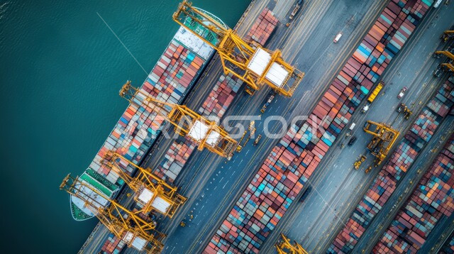 التجارة البحرية عبر الموانئ في المملكة العربية السعودية, الصناعة والاقتصاد البحري، مرفأ تجاري لتوصيل السلع والمنتجات المحلية عبر السفن في البحار، تعبئة وشحن الحاويات والبضائع التجارية وكونتينرات التخزين