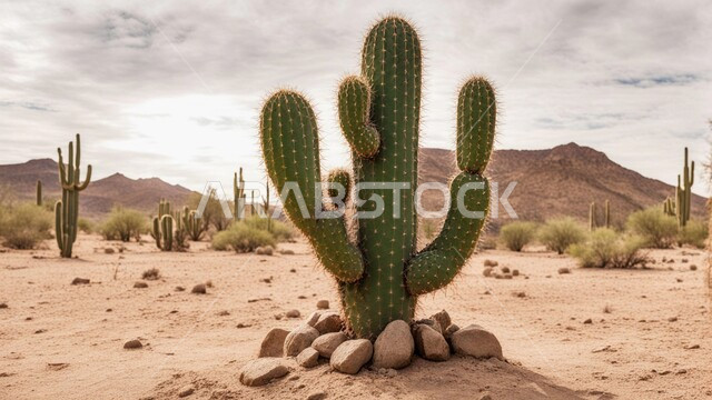 النباتات الشوكية البرية في المحميات الطبيعية مجموعة من نبات الصبار الشوكي في المناطق الصحراوية نمو الشوكيات والأعشاب في براري المملكة العربية السعودية