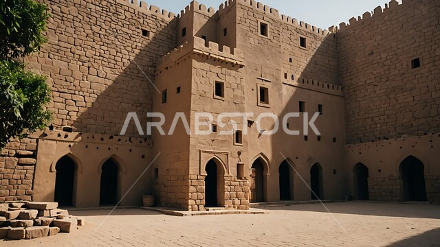 الاهتمام بالتشجير والنباتات الخضراء ، الهندسة المعمارية والمباني الطينية القديمة من التراث القديم ، أماكن ومعالم أثرية سياحية في السعودية، متحف قصر المصمك التاريخي في مدينة الرياض في المملكة العربية ، الحضارة التاريخية في الرياض. 