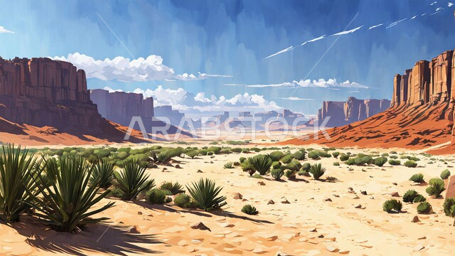 التشكيلات والتكوينات الرملية في المملكة العربية السعودية ،  الزوابع الغبارية القوية في الصحاري , النباتات والشوكيات البرية، الكثبان والرمال الذهبية الناعمة، منظر الإعصار الهوائي في الصحراء, الظواهر والكوارث الطبيعية