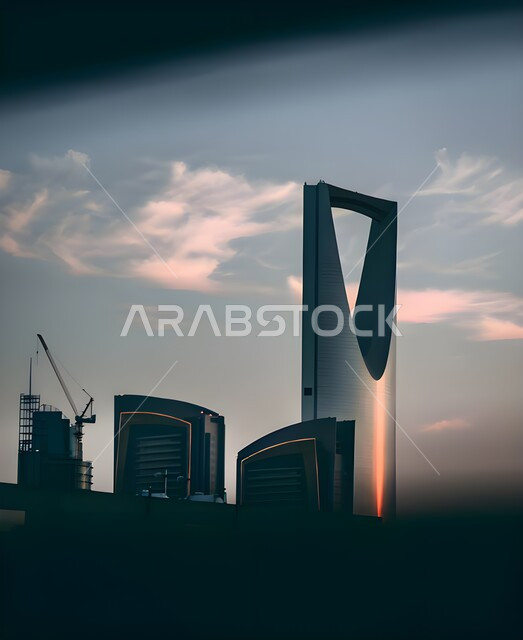 برج المملكة الشهير، النمو والتطور والتقدم العمراني،  المباني والمعالم التجارية المشهورة في المملكة العربية السعودية، الفن الهندسي المعماري على الطراز المتطور والحديث للأبراج وناطحات السحاب في مدينة الرياض
