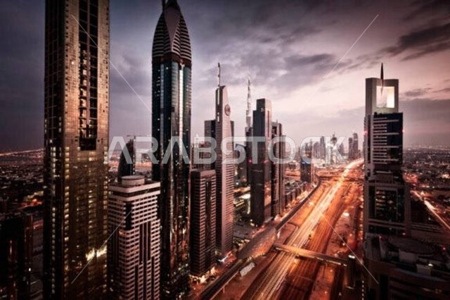 الأبراج وناطحات السحاب في الامارات العربية المتحدة، الفنون والتصاميم المعمارية الحديثة، بناء مستقبل حضاري متطور في دبي، المنشآت والمباني التجارية الشاهقة، التقدم والنمو العمراني وتحسين وتطوير البنية التحتية