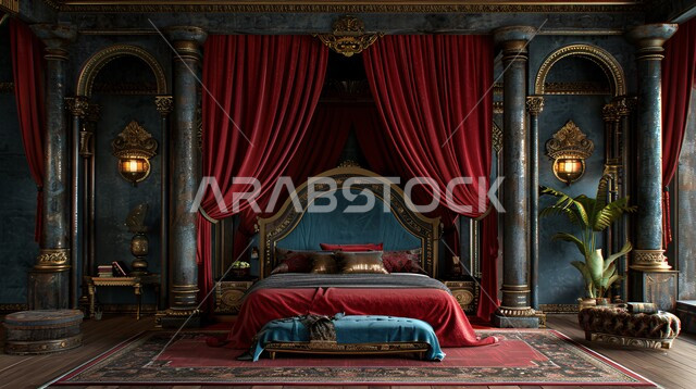 أثاث واكسسوارات منزلية داخلية أنيقة، غرفة نوم بتصاميم عصرية حديثة ...