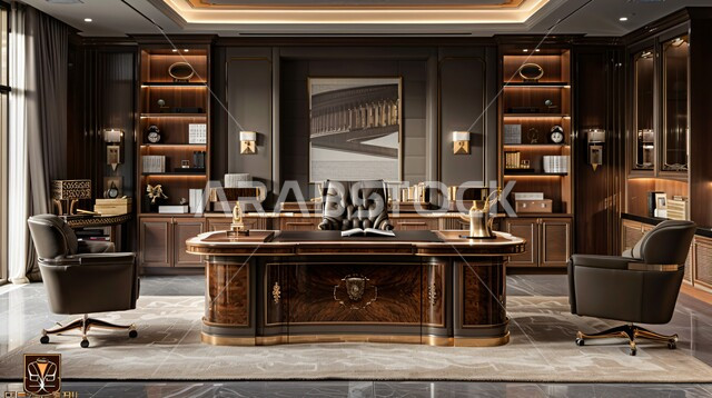 تصاميم داخلية راقية على الطراز الحديث, التحف والاكسسوارات الفاخرة، ديكورات فخمة لمكاتب شركات المملكة العربية السعودية, تجهيزات مكتبية حديثة بأثاث أنيق ومميز