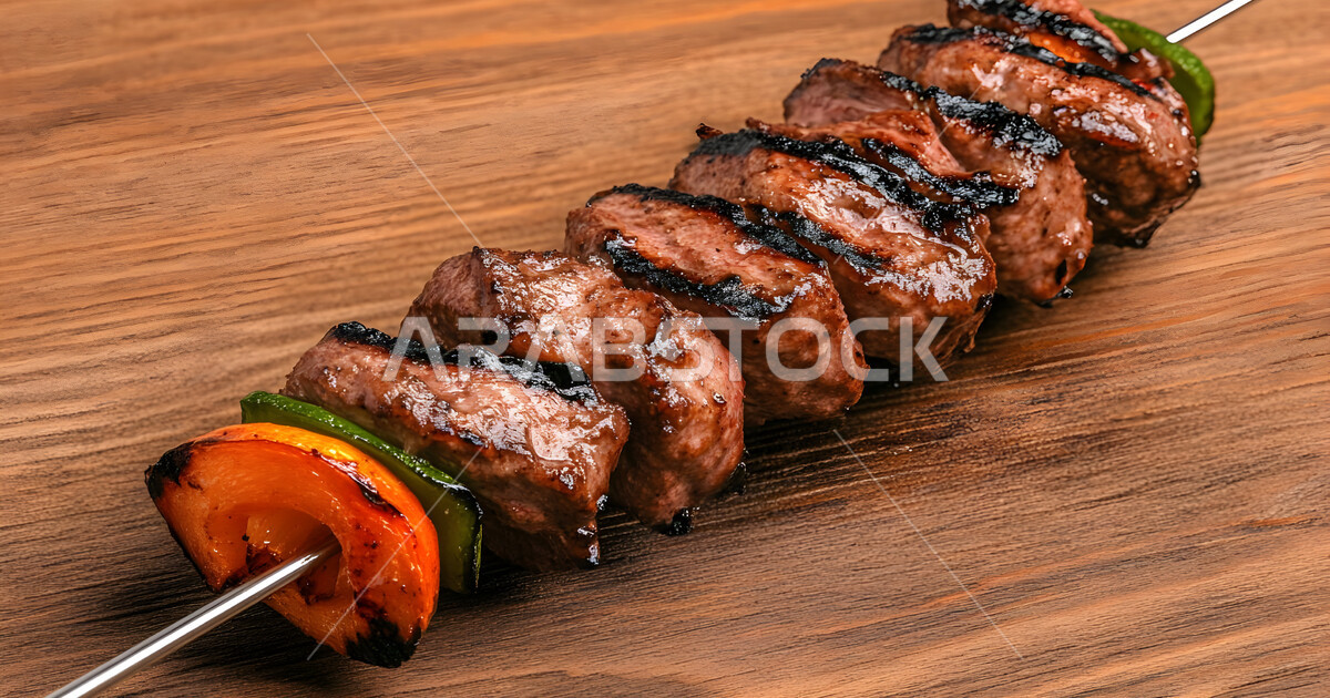 Traditional Arabic Food, Fast and Healthy Meals, Close-up of Grilled ...
