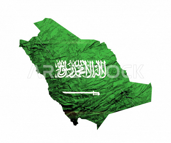 خريطة المملكة العربية السعودية ملونة بعلم المملكة العربية السعودية ، الاحتفال باليوم الوطني السعودي ، ذكرى توحيد المملكة العربية السعودية