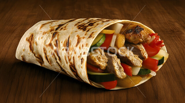 ساندوتش شرائح اللحم المشوي مع الخضراوات الطازجة والصلصات الشهية، الوجبات الصحية المفيدة, المأكولات العربية الشرقية الشهية، وصفات وأطباق متميزة في مطابخ المملكة العربية السعودية