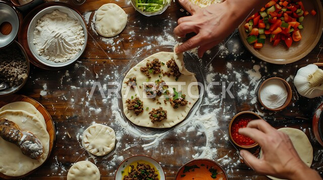 طريقة عمل إمباناداس لذيذة محلية الصنع خطوة بخطوة، وجبة ذات قيمة غذائية عالية، فنون التقديم في مطاعم ومطابخ المملكة العربية السعودية، أطباق من المأكولات العربية التقليدية الشعبية، وصفات طعام شهية صحية 