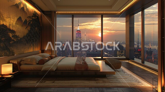 غرفة نوم بتصاميم عصرية حديثة, التصميم الداخلي للمنازل والبيوت باللون الابيض، أثاث واكسسوارات منزلية داخلية أنيقة، شقق وفلل سكنية فاخرة، فنادق ومنتجعات بديكورات راقية في المملكة العربية السعودية، الواجهات و النوافذ الزجاجية