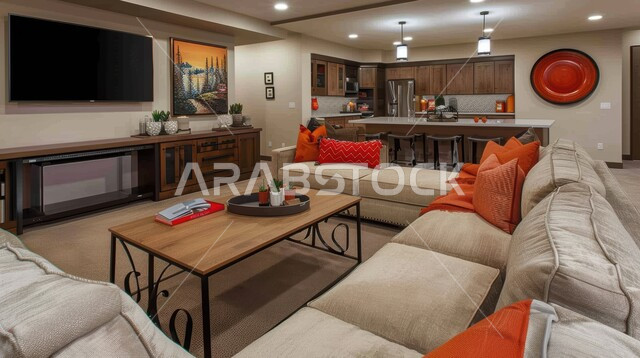 ديكورات داخليه وتصاميم متميزة على الطراز الحديث، غرفة معيشة بتصميمات عصرية حديثه، شقق وفلل سكنية, فنادق ومنتجعات فاخره، غرف جلوس بأثاث منزلي راقي ومريح،  تحف واكسسوارات راقية