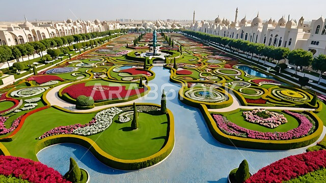 الاهتمام في زراعة الازهار في الحدائق في ميراكل غاردن, التصاميم الهندسية الزراعية المميزة, الاستمتاع بالمناظر الطبيعيه في الحديقة المعجزة في دبي، مقصد السياح من مختلف البلدان, معالم سياحية ترفيهية مشهورة في الامارات العربية المتحدة