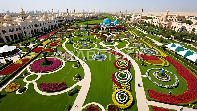 الاهتمام في زراعة الازهار في الحدائق في ميراكل غاردن, التصاميم الهندسية الزراعية المميزة, الاستمتاع بالمناظر الطبيعيه في الحديقة المعجزة في دبي، مقصد السياح من مختلف البلدان, معالم سياحية ترفيهية مشهورة في الامارات العربية المتحدة