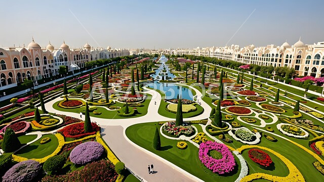 الاهتمام في زراعة الازهار في الحدائق في ميراكل غاردن, التصاميم الهندسية الزراعية المميزة, الاستمتاع بالمناظر الطبيعيه في الحديقة المعجزة في دبي، مقصد السياح من مختلف البلدان, معالم سياحية ترفيهية مشهورة في الامارات العربية المتحدة