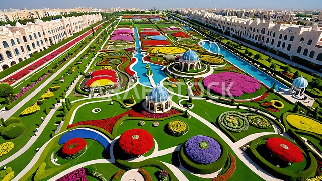 الاستمتاع بالمناظر الطبيعيه في الحديقة المعجزة في دبي، الاهتمام في زراعة الازهار في الحدائق في ميراكل غاردن, التصاميم الهندسية الزراعية المميزة, مقصد السياح من مختلف البلدان, معالم سياحية ترفيهية مشهورة في الامارات العربية المتحدة