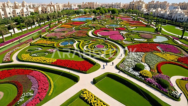 الاستمتاع بالمناظر الطبيعيه في الحديقة المعجزة في دبي، الاهتمام في زراعة الازهار في الحدائق في ميراكل غاردن, التصاميم الهندسية الزراعية المميزة, مقصد السياح من مختلف البلدان, معالم سياحية ترفيهية مشهورة في الامارات العربية المتحدة