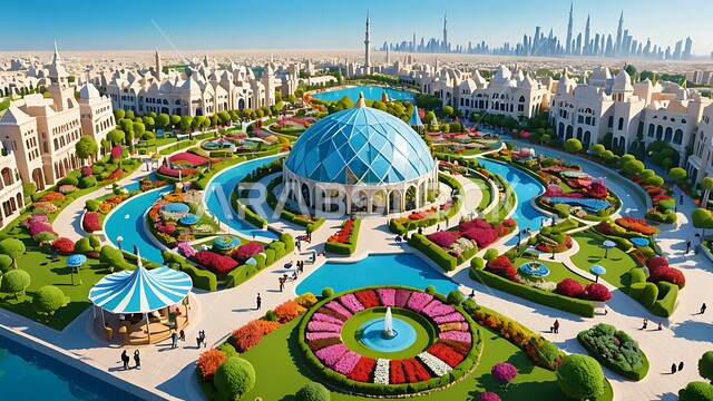 مقصد السياح من مختلف البلدان, الاهتمام في زراعة الازهار في الحدائق في ميراكل غاردن, التصاميم الهندسية الزراعية المميزة, الاستمتاع بالمناظر الطبيعيه في الحديقة المعجزة في دبي، معالم سياحية ترفيهية مشهورة في الامارات العربية المتحدة