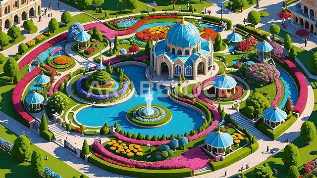 A destination for tourists from various countries, interest in growing flowers in the gardens in the Miracle Garden, distinctive agricultural engineering designs, enjoying the natural scenery in the Miracle Garden in Dubai, famous recreational tourist attractions in the United Arab Emirates