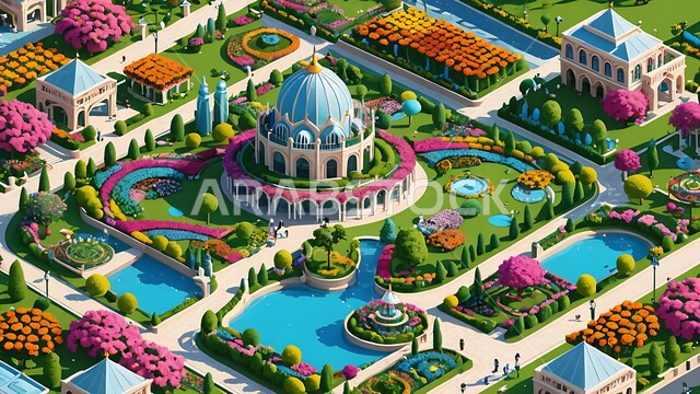 Enjoying the natural scenery in the Miracle Garden in Dubai, a destination for tourists from different countries, interest in growing flowers in the gardens in the Miracle Garden, distinctive agricultural engineering designs, famous recreational tourist attractions in the United Arab Emirates