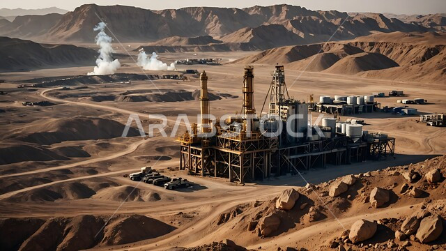  الأبراج والهياكل المعدنية في الأراضي, النهضة بالاقتصاد الوطني السعودي, الصحراوية, مستودعات وخزانات كبيرة وضخمة, صناعات ومشاريع بتروكيماوية، مفهوم هندسة البترول في دول الخليج, مصافي تكرير النفط والغاز, مصانع ومناجم الوقود في المملكة العربية السعودية