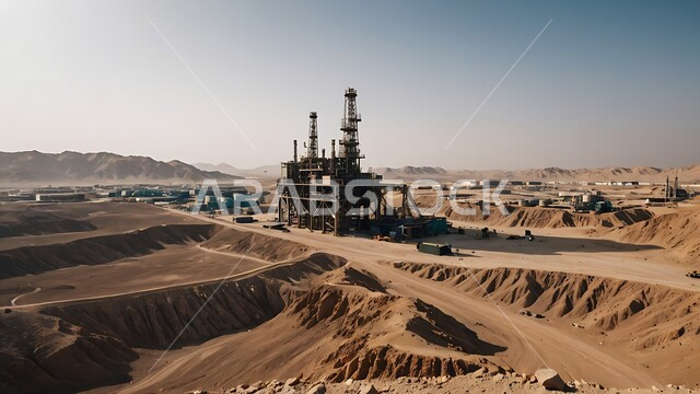 Petrochemical industries and projects, the concept of petroleum engineering in the Gulf States, the renaissance of the Saudi national economy, towers and metal structures in desert lands, large and huge warehouses and tanks, oil and gas refineries, fuel factories and mines in the Kingdom of Saudi Arabia