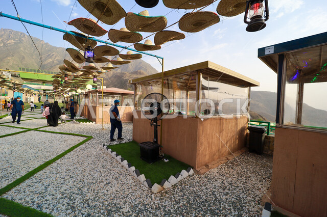 التضاريس والأشجار والنباتات المغطية لسفوح الجبل، أماكن طبيعية للمغامرات ورحلات السفاري، قضاء أوقات هادئة في التأمل والاستجمام، البيئة الجبلية لمنطقة أبها في عسير، إطلالة على الطبيعة الخضراء والمنتزهات والحدائق الجميلة، سلاسل الجبال الصخرية والقمم العالية 