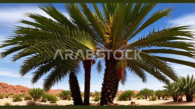 محاصيل ومنتجات محلية وطنية, محمية طبيعية في الطبية الصحراوية لزراعة أشجار النخيل, المزراع والاراضي الزراعية في المملكة العربية السعودية, التضاريس والقمم والمرتفعات الجبلية, الاهتمام بالزراعة والتشجير، موسم حصاد التمور