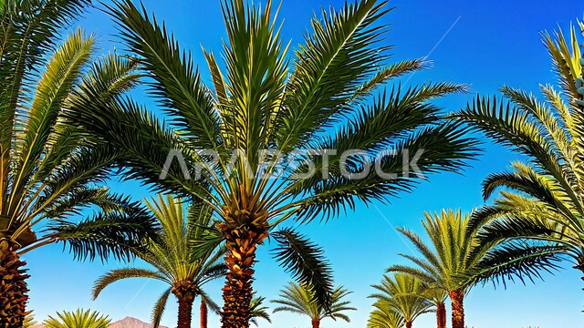 محمية طبيعية في الطبية الصحراوية لزراعة أشجار النخيل, محاصيل ومنتجات محلية وطنية، المزراع والاراضي الزراعية في المملكة العربية السعودية، الاهتمام بالزراعة والتشجير، موسم حصاد التمور