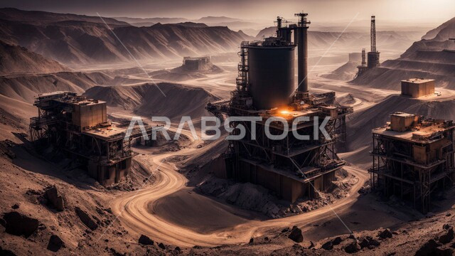 أماكن مناجم النيكل العربي، مناطق التنقيب عن الثروات الباطنية، الطبيعة الصخرية وتضاريس السلاسل الجبلية، المرتفعات وقمم الجبال في المملكة العربية السعودية، العمل في موقع التعدين، التخلص من الأتربة والصخور ونقلها بعيدا