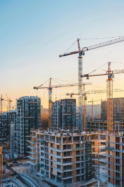 إقامة الأبراج وناطحات السحاب المعاصرة، التطور المعماري والحضاري في المملكة العربية السعودية، إنشاء الأساسات والهياكل للمشروعات السكنية والمصانع الحديثة، مفهوم تحسين البنية التحتية للبلاد، أعمال البناء والمقاولات والتطوير العقاري، تشييد المباني والمشاريع الضخمة