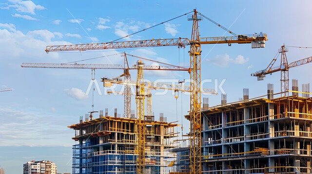 مفهوم تحسين البنية التحتية للبلاد، أعمال البناء والمقاولات والتطوير العقاري، إنشاء الأساسات والهياكل للمشروعات السكنية والمصانع الحديثة، التطور المعماري والحضاري في المملكة العربية السعودية، تشييد المباني والمشاريع الضخمة، إقامة الأبراج وناطحات السحاب المعاصرة