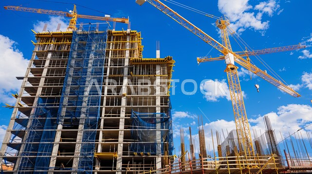 مفهوم تحسين البنية التحتية للبلاد، أعمال البناء والمقاولات والتطوير العقاري، إنشاء الأساسات والهياكل للمشروعات السكنية والمصانع الحديثة، التطور المعماري والحضاري في المملكة العربية السعودية، تشييد المباني والمشاريع الضخمة، إقامة الأبراج وناطحات السحاب المعاصرة