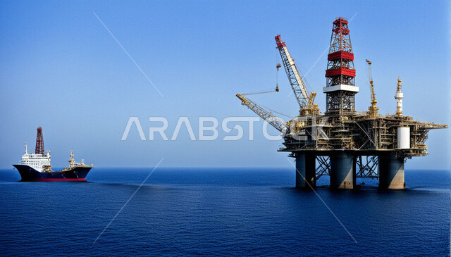 صناعات ومشاريع بيتروكيماوية في المملكة, استنباط الثروات الباطنية من البحر, الآلات الضخمة والمعدات الثقيلة المستخدمة في التنقيب عن البترول, العمل في مجال الهندسة البترولية, مصانع تكرير النفط والغاز في المنطقة الصناعية بالسعودية, النمو والتقدم الاقتصادي السعودي