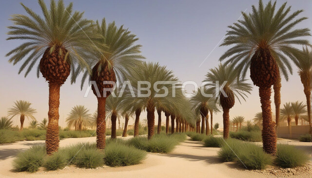 جودة المنتجات المحلية الوطنية, موسم الحصاد وجني التمور, المحميات الطبيعية في المملكة العربية السعودية, الاهتمام بزراعة اشجار النخيل في الحدائق والمنتزهات,