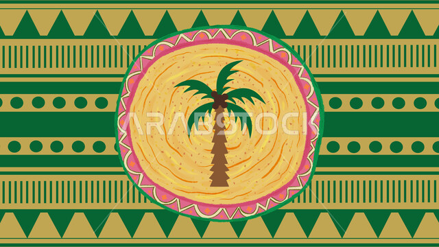 العراقة والأصالة والتراث السعودي، فنون ونقوش تراثية عربية، الطراز الشعبي بزخرفة ونقش السدو العربي، الثقافة الشمالية في المملكة العربية السعودية، تصاميم وأنماط زخرفية ملونة