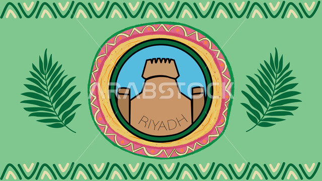 التراث السعودي الشعبي لزخرفة السدو، تصميم خليجي للنقوش العربيه الاصيله الملونة في المملكة العربيه السعودية, فنون حرفيه تقليديه تراثيه، الابنية القديمة التراثير العريقة