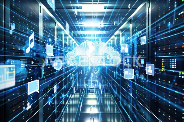 Building advanced data centers, the concept of cloud storage technology, facilitating access to information through rule systems, managing the control room of servers and giant Internet servers, the concept of cybersecurity and information preservation.