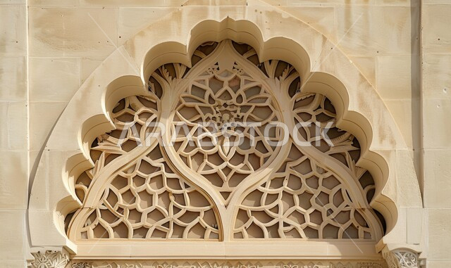 رسومات ونقوش حجرية اسلامية في الممكلة العربية السعودية, زخرفة عربية شرقية منحوتة على الجدار, تصاميم وديكورات على الطابع الاسلامي القديم للمساجد والمباني